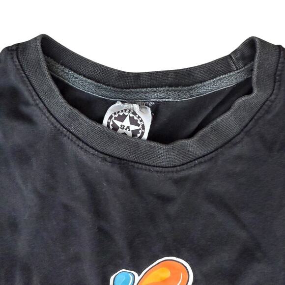 Vintage Strong Arm Mens T-Shirt Size L  Black Short Sleeve - Picture 2 of 7